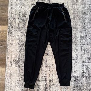 Black Cargo Joggers